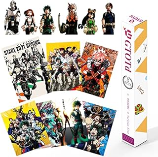 GTOTd MHA Posters8 PCS/ 4 Series Multi Size MHA Figure Manga Gifts Toys Party Supplie Posters for College Dorm Anime Merch Decorate