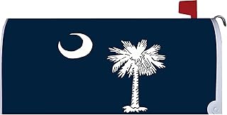 CUSTOM DECOR, INC. Palmetto Moon - Mailbox Makeover Cover - Vinyl with Magnetic Strips for Steel Standard Rural Mailbox - Copyright, Licensed and Trademarked