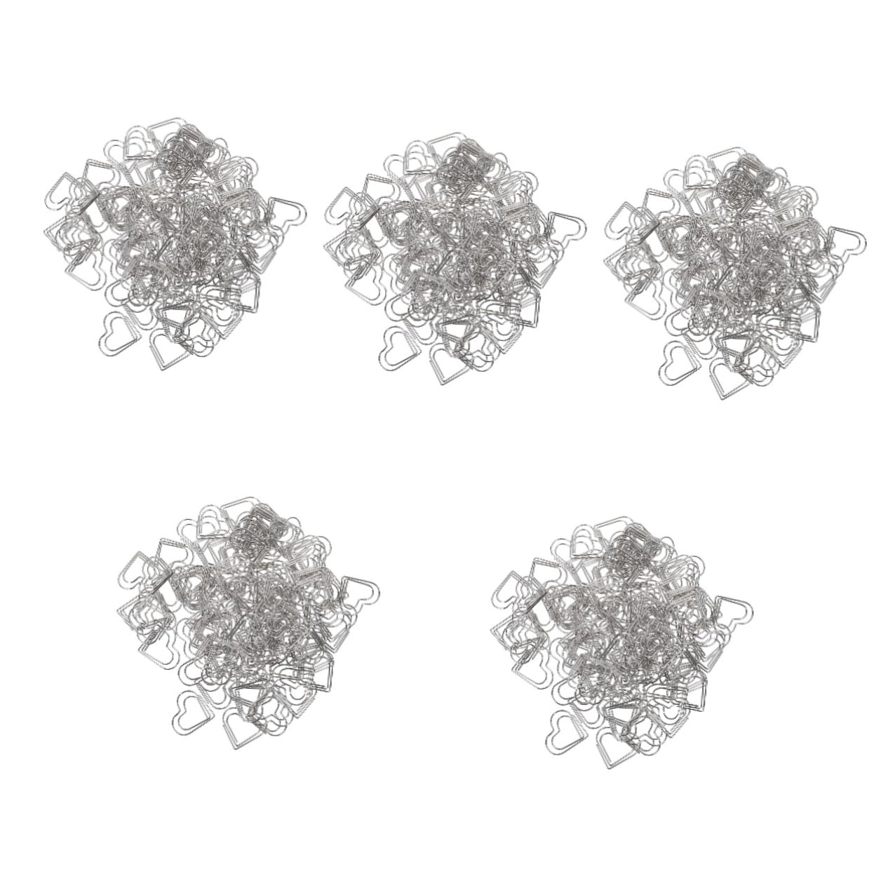 STOBOK 500pezzi Graffette Forma Di Cuore Metallo Per Ufficio e Scuola Clip Decorativa Per Documenti Memos e Foto Accessori Per Scrivania Per Casa e Studio