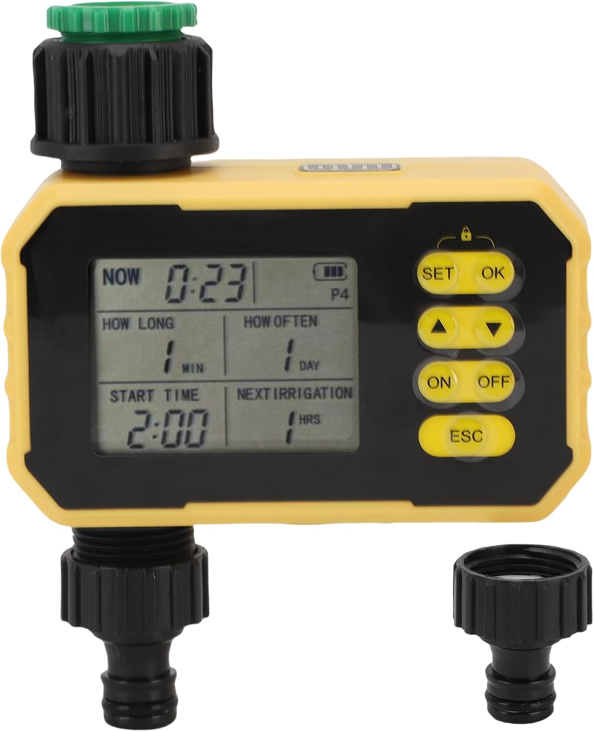 Sprinkler Timer, Smart Solar Automatic Watering System Intelligent Timing with Rain Sensor for Garden Hose Faucet, Outdoor Irrigation Controller for Yard, Lawn, Pool