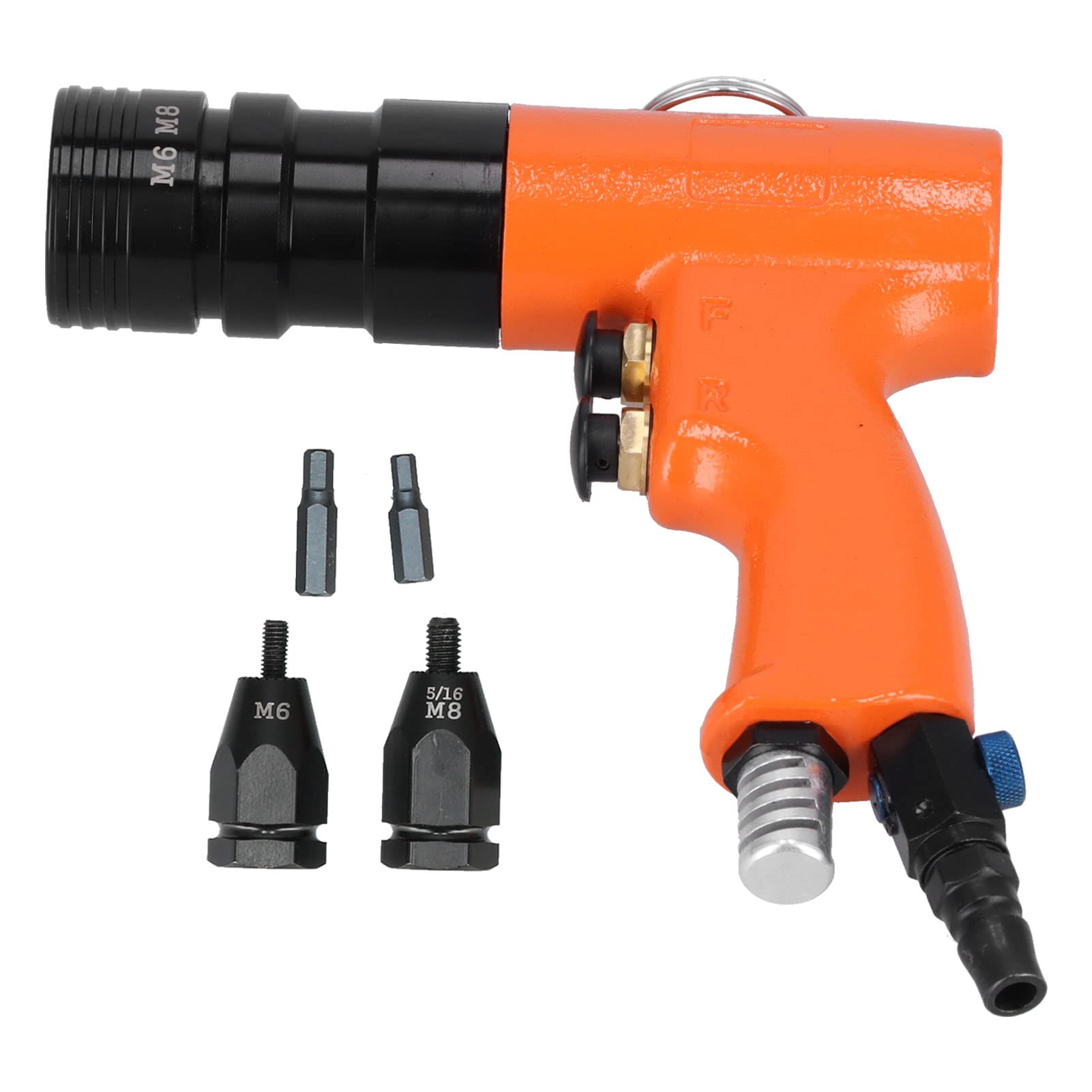 FTVOGUE Pistola Remachadora Neumática Pistola de Tuerca de Extracción de Aire de Acero de Aleación KV 7803E 600 Rpm 0,6 a 0,8 MPA M6 M8 para Decoración, Instalación, Reparación y Usuarios de Fijación