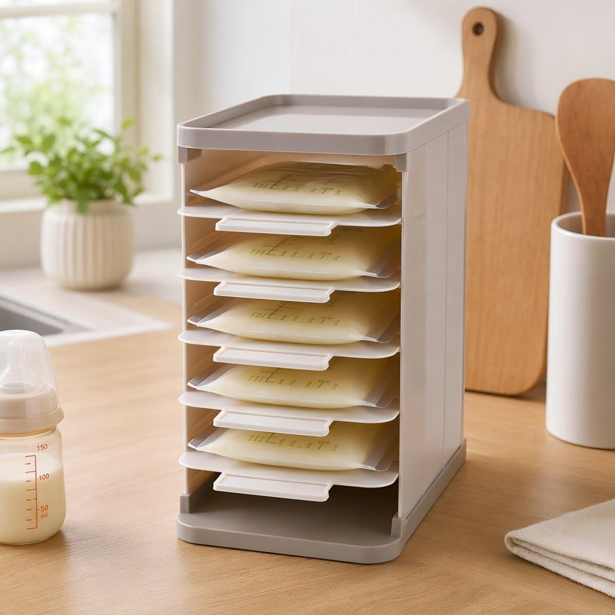 Organizador para Bolsas de Leche Materna, Diseño Desmontable