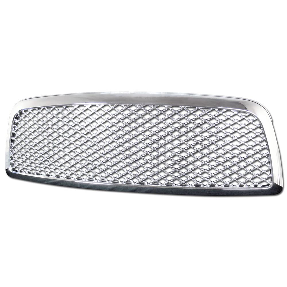 TLAPS 7422441878896 Compatible With 2009-2012 Dodge Ram 1500 Chrome Mesh Front Bumper Grill Grille