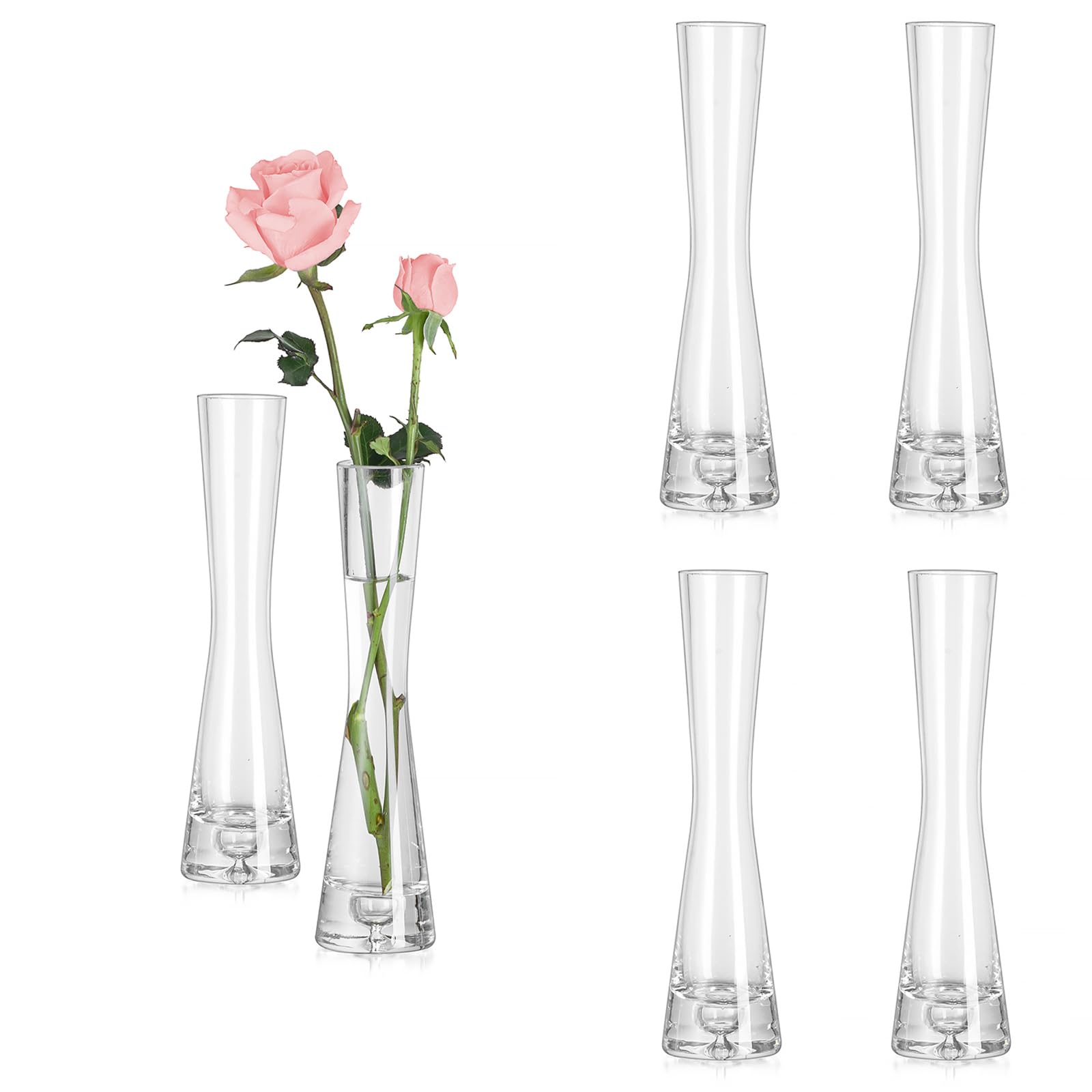 Pot De Fleur Disco Hewory Lot De 6 Vases à Boules Disco Pour Centres De Table – Pots De Fleurs En Verre Miroir Argenté Pour Mariage, Fête Prénuptiale, Anniversaire, événements Vase Disco