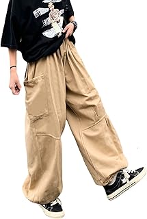 Sponsored Ad - Gothic Harajuku Cargo Pants Y2K Women Wide Leg Joggers Hippie Streetwear Loose Baggy Trousers