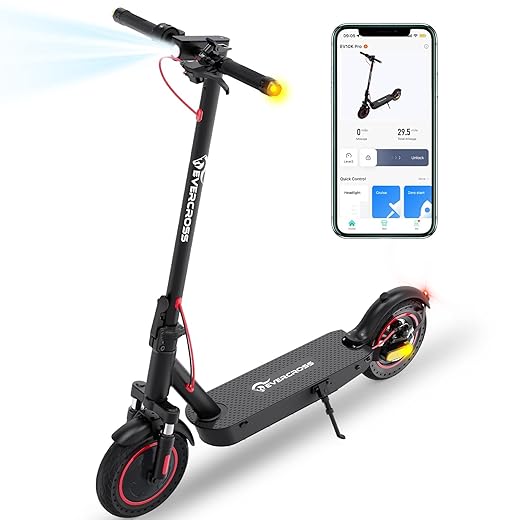 EVERCROSS Electric Scooter, 350W/500W Electric Scooter Adults, 8.5"/10" Tires, Up to 19/22 Miles Range, 19 MPH Lightweight E-Scooter with Dual Shock Absorption