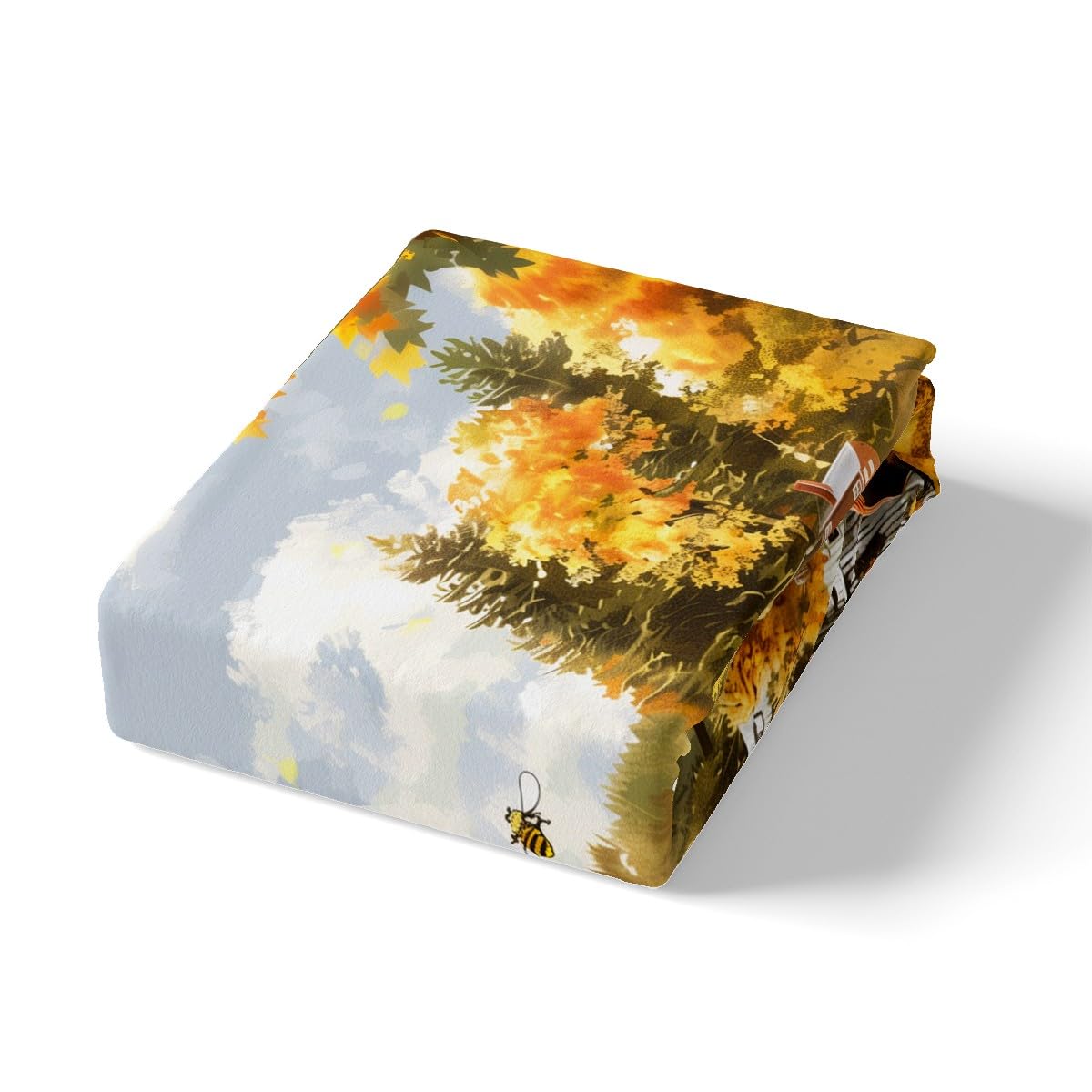 Farmhouse Hen & Sunflower Bed Sheet Set Queen Size – 4Pc Rustic Vintage Bedding For Kids & Adults