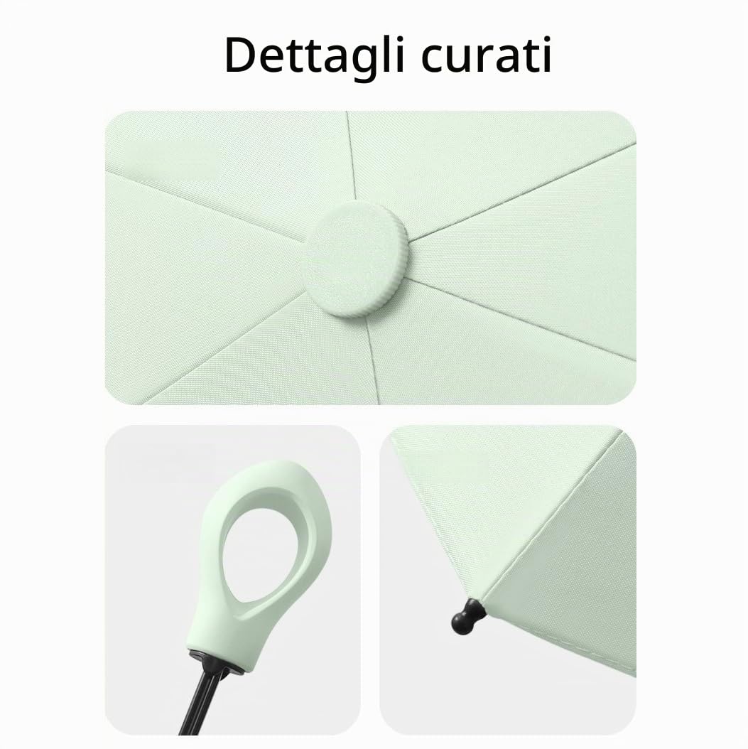erised's bifrost Mini Ombrello Parasole Pieghevole da Viaggio Portatile e Donna Compatto Resistente Leggero/Anti UV di Alta Qualità Tascabile Pioggia Ombrellino Sole