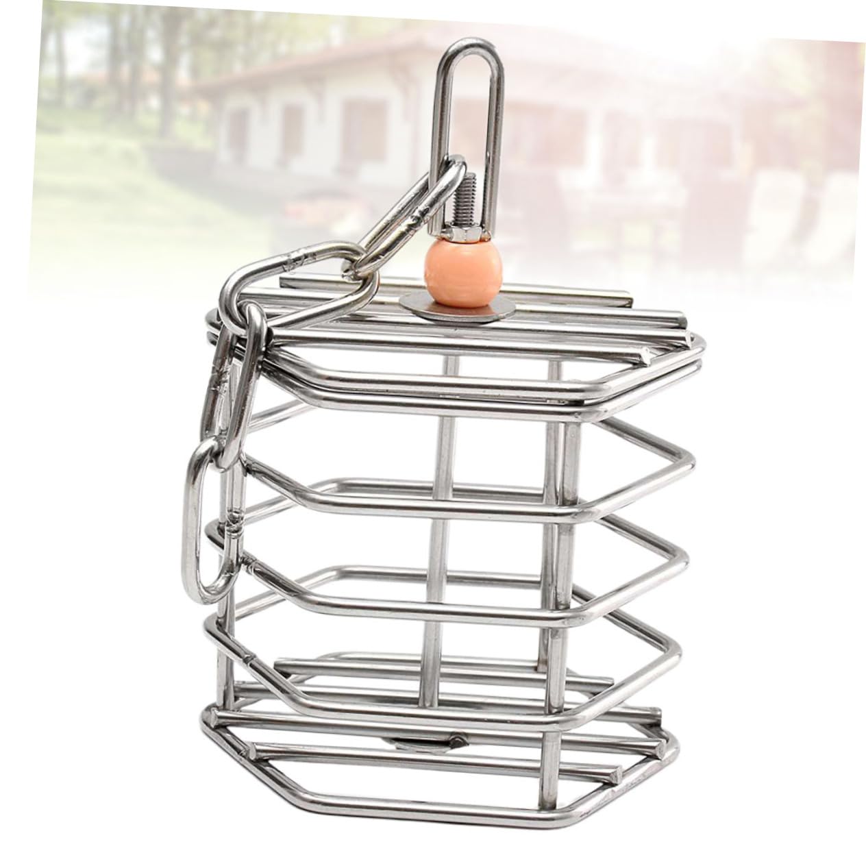 Jaula De Comida De Acero Inoxidable para Pájaros Comedero Colgante De Jardín para y Ardillas Juguete De Alimentación para Cacatúas Entretenimiento para Aves Patio