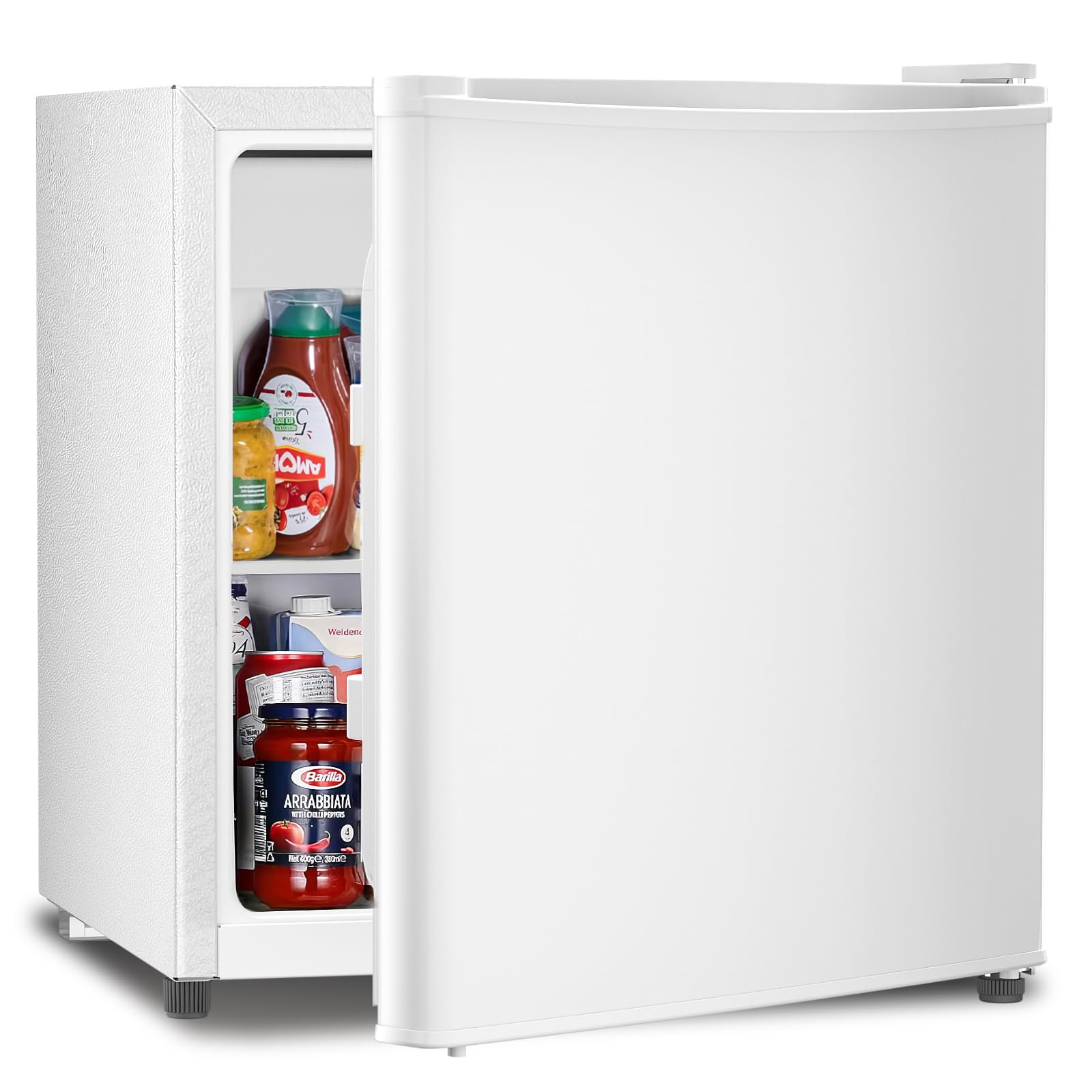 Amazon.co.jp: LHRIVER 冷蔵庫 小型 46L 幅43.5cm 右開き 1ドア 直冷式