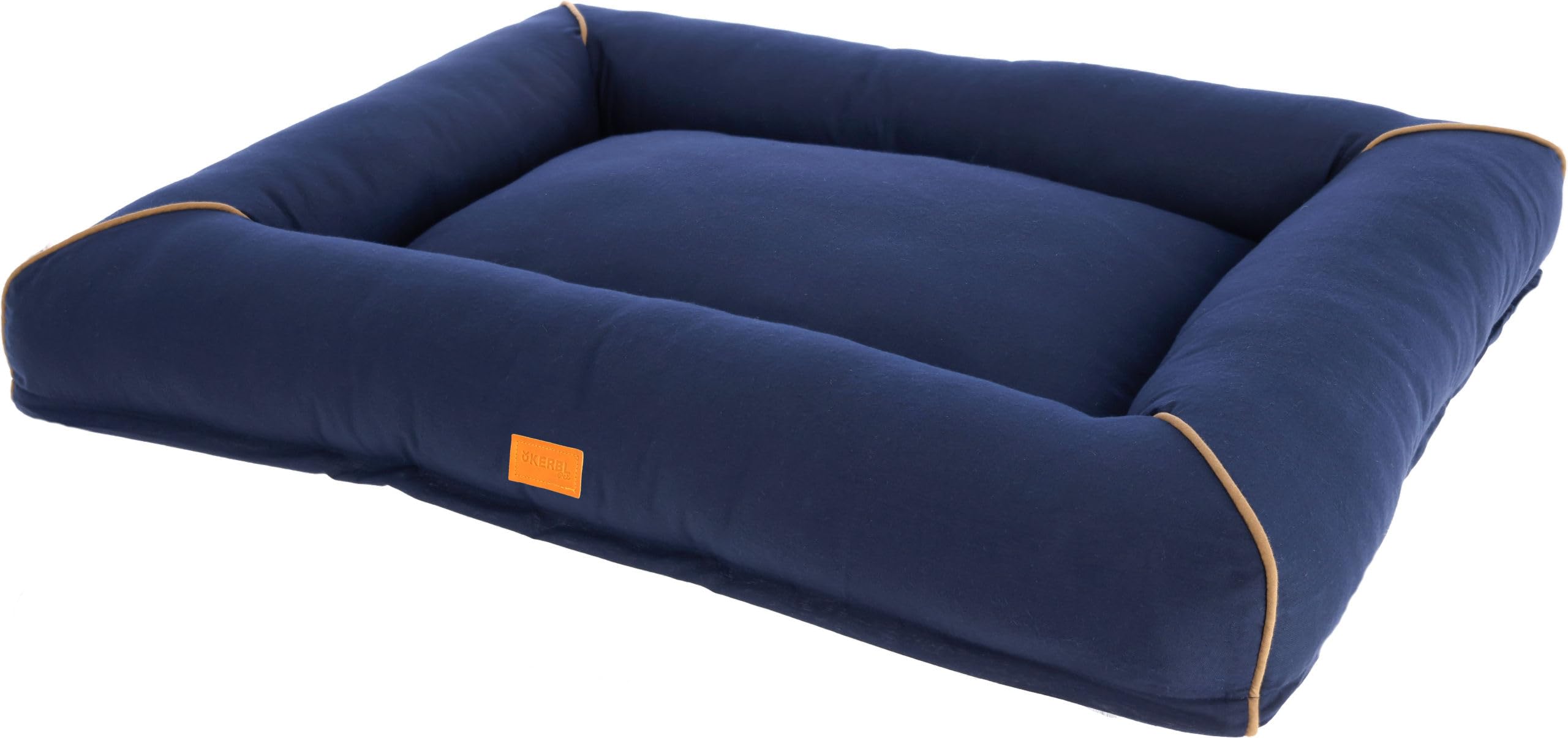 Kerbl Pet Lit Douillet Jerome Bleu foncé/Cognac, 90 x 70 x 10 cm