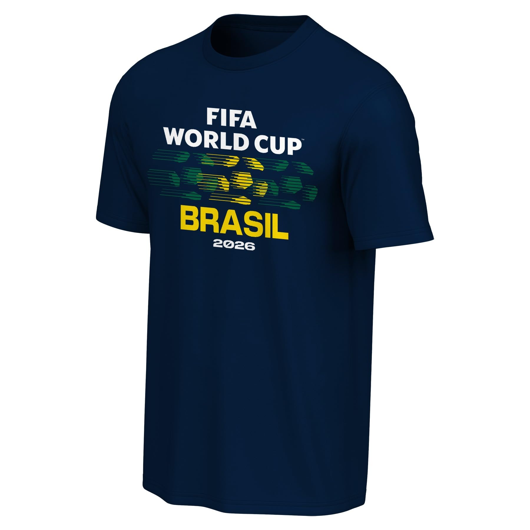FIFA World Cup 2026 Men's Official Country Team Color Wordmark Logo T-Shirt, Brazil, S