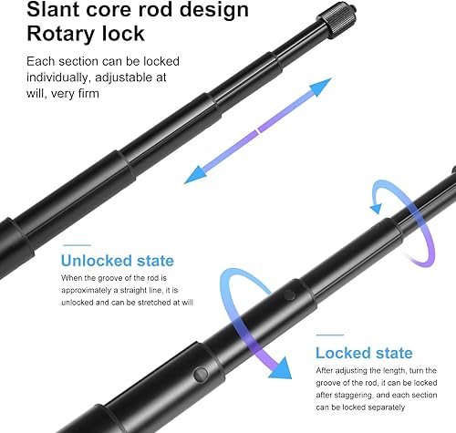 Miniatura 4 de PULUZ Soporte para manillar de motocicleta para Gopro, Insta360 One×2/×3 y otras cámaras de acción Selfie Stick se adapta a manillares de 1.142