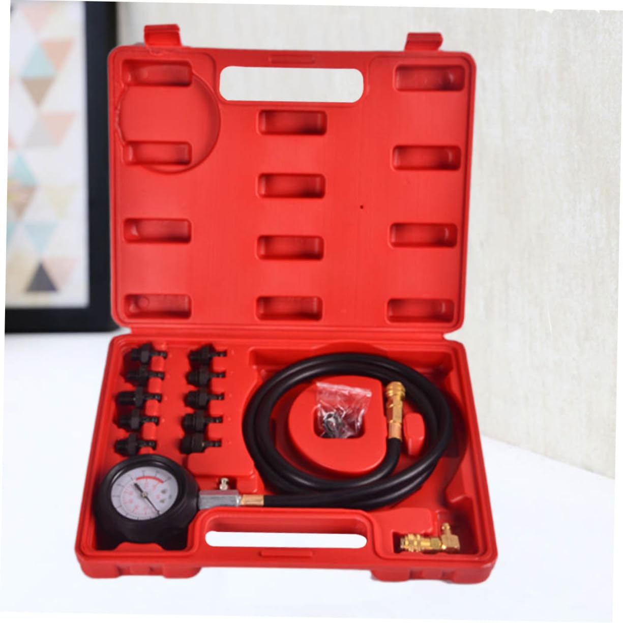 Manómetro Aceite Motor Kit Comprobación Adaptador Grados Manguera Accesorios para