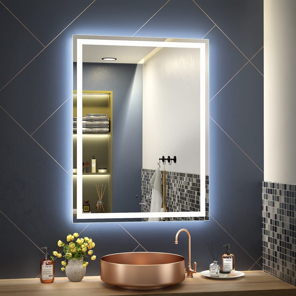 Buy GANPE 24 x 32 inch LED Bathroom Mirror, Hand Wave Induction Vanity