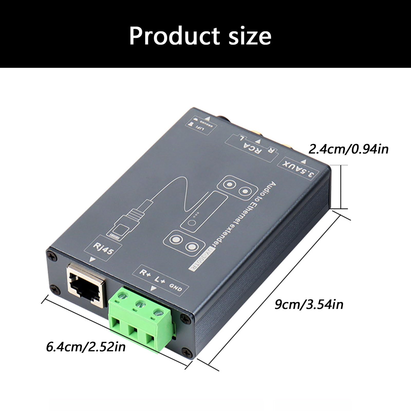 Cavo prolunga audio stereo Cat5e Cat6 da 3,5 mm a RCA per migliorare il suono dell'home theater, connettore per computer, lettore musicale, cavo lungo
