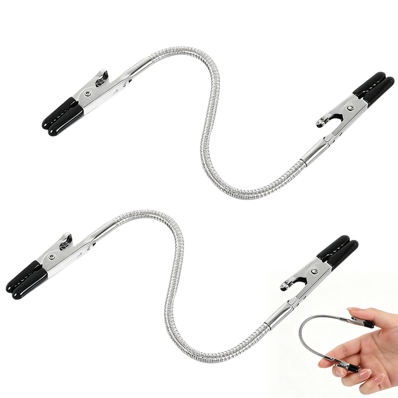 JiaYiXu 2 Pcs Soldering Iron Stand Helping Hands Soldering Iron Stand Clamp Holder Ended Clamps Flexible Wire For Electronics Repair Photo Memo Clips DIY Crafts, Painting Arts