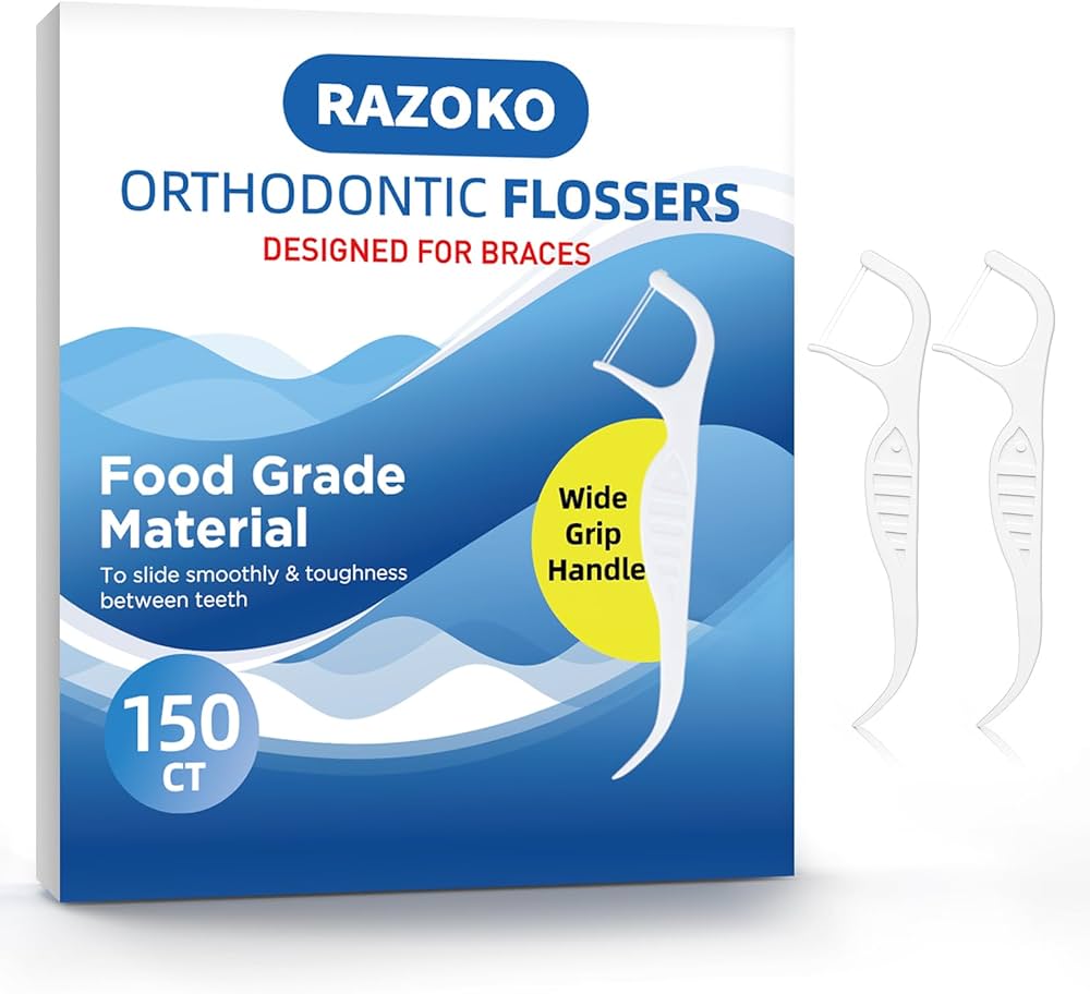 aricoページ★4-9 Amazon.com : RAZOKO Orthodontic Flossers for Braces, Ortho Dental