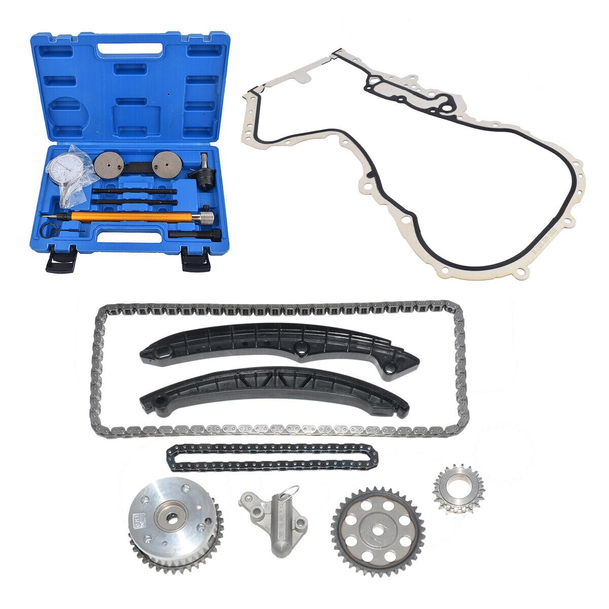 Kit di Catene di Distribuzione Strumento di Regolazione Compatibile con A1 A3 Golf Passat E0s 1.4 TSI CAV CAX CTH 03E109507S 03E109507K
