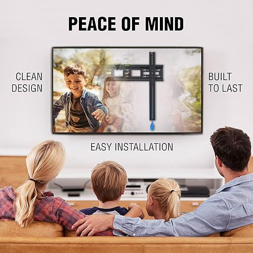 Miniatura 9 de ELG Soporte de pared para TV de perfil fijobajo para televisores de 32 a 77 pulgadas, soporta hasta 110 libras, VESA máximo 15.748 x 15.748 in, se