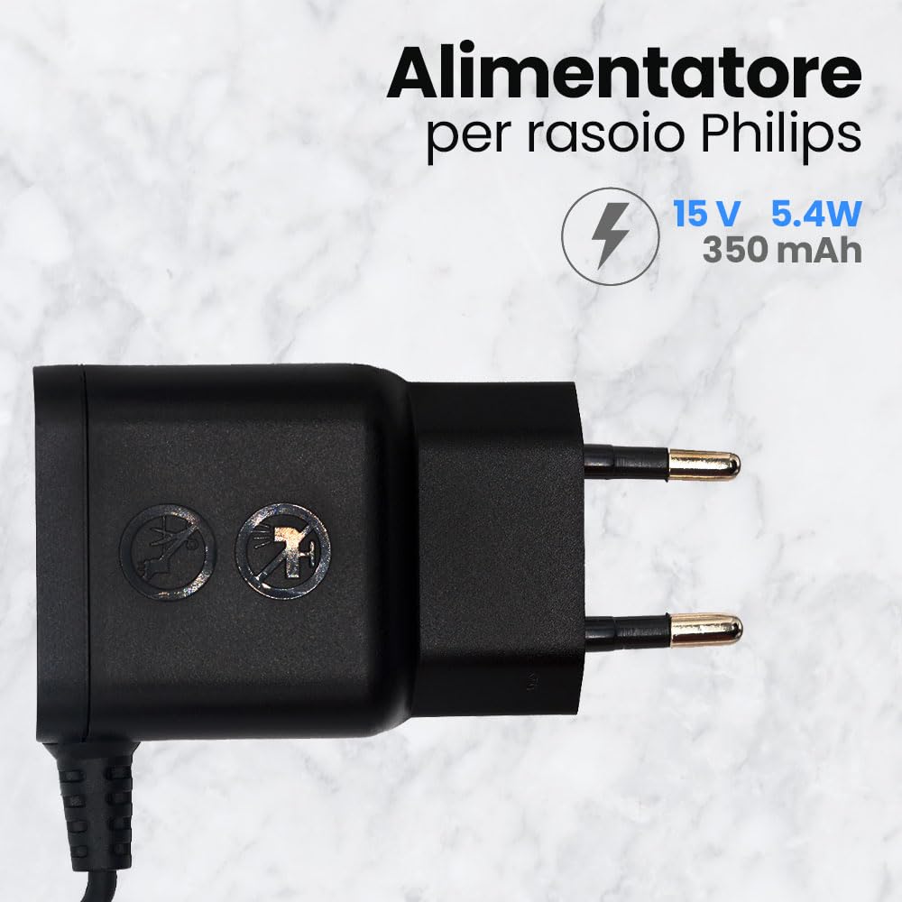 Anakel Home Caricatore rasoio compatibile con rasoio Philips OneBlade, modelli HQ HS HC RQ AT PT MG BT BG | 15 V, 5,4 W, 350 mAh, colore nero