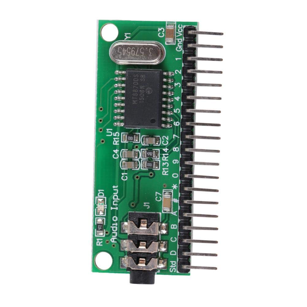 Scheda di decodifica audio, 16 canali DTMF MT8870 Decodificatore audio Telefono Regolatore di decodifica vocale per chiamate vocali telefoni cellulari e telefoni di rete fissa