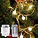 Produktbild Mitening 100 LED Kugel Lichterkette 10 Meter, Warmweiße Lichterkette Außen 8 Lichtermodi Fernbedienung Batteriebetriebene Wasserdicht Weihnachtsbeleuchtung für Innen Zimmer Party Garten Balkon Deko