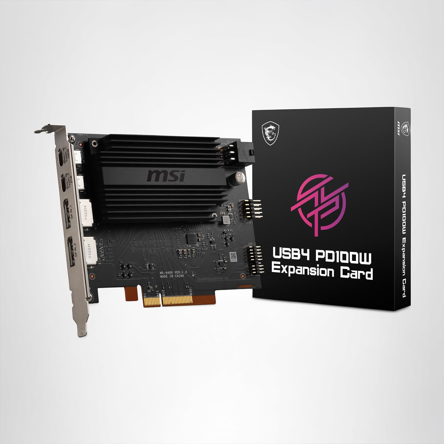 Amazon | MSI USB4 PD100W 拡張カード PCI-e、デュアルポート、40Gbp