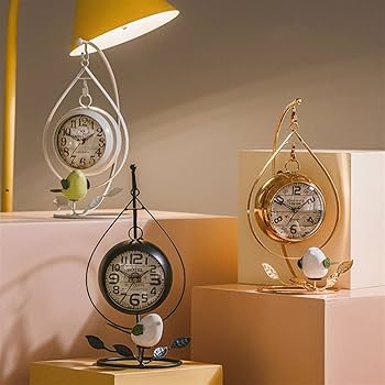 LISHENG無音置き時計”サン·ムーンアンティークdesign北欧 LISHENG無音置き時計”サン·ムーンアンティークdesign北欧