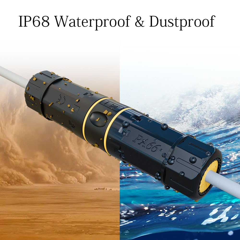 FGB RJ45 Kupplung Cat7 IP68 Wasserdicht Lan Verbinder, 9 Stück