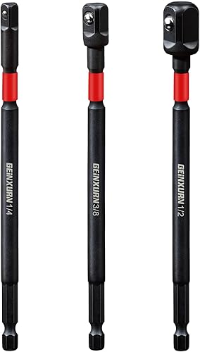 Miniatura 11 de Juego de adaptadores de enchufe de impacto de 6 piezas, punta cuadrada de 1/4 de pulgada, juego de broca de extensión de 6 pulgadas, adapta tu