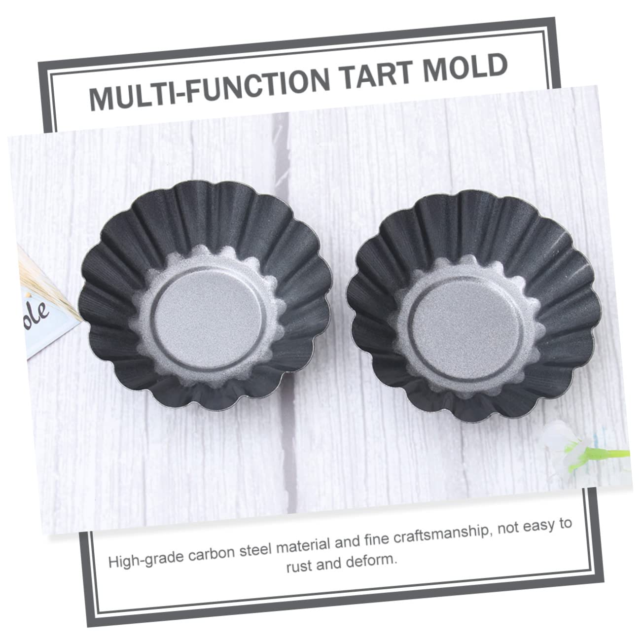 SHOWERORO 15piezas Molde Para Tarta De Huevo Espesado De Carbono Molde Antiadherente Para Tartaletas De Huevo Accesorio Para Pudín Para Repostería Doméstica