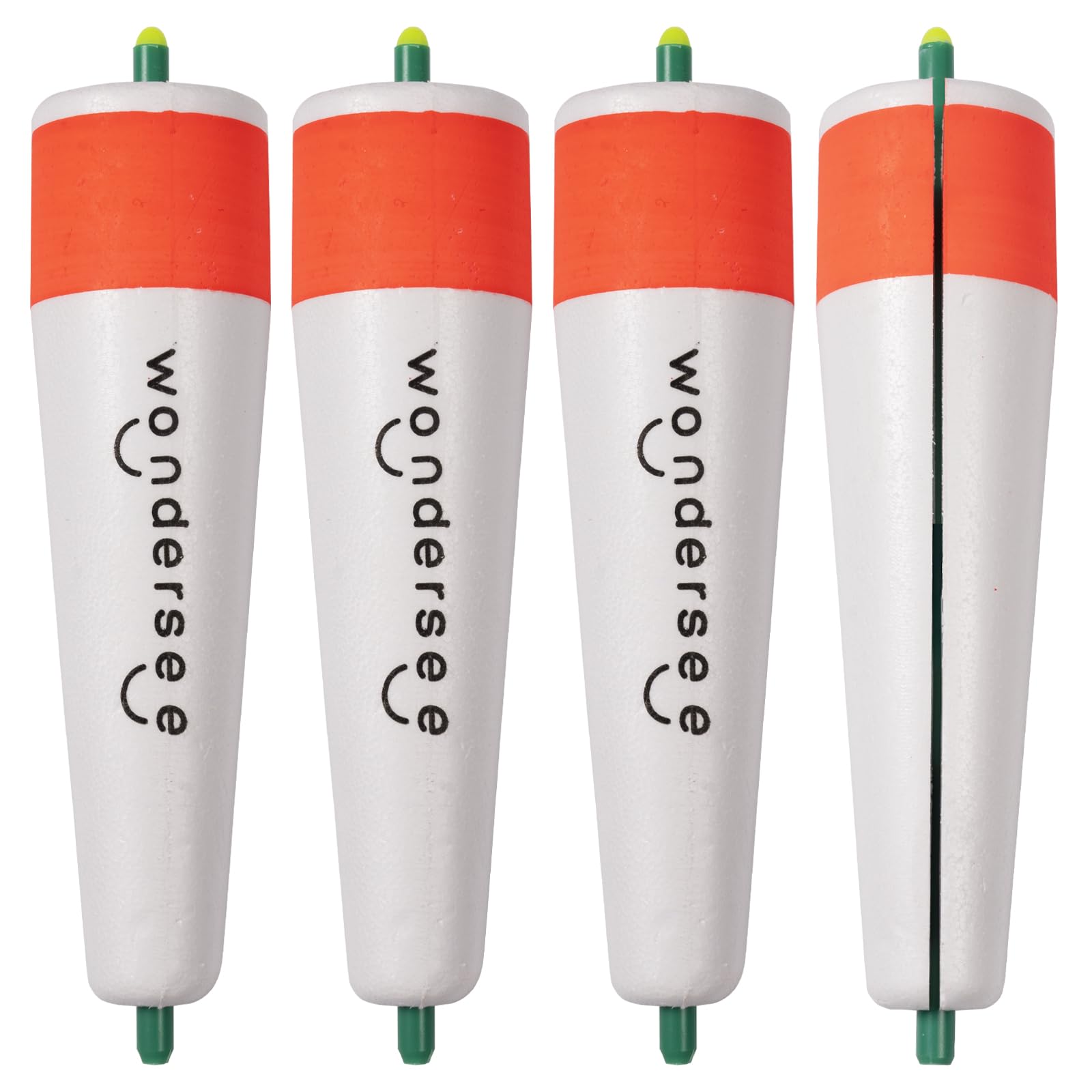wondersee Fishing Floats Weighted Slotted Peg Popping Floats Slip Bobbers, Pack of 4