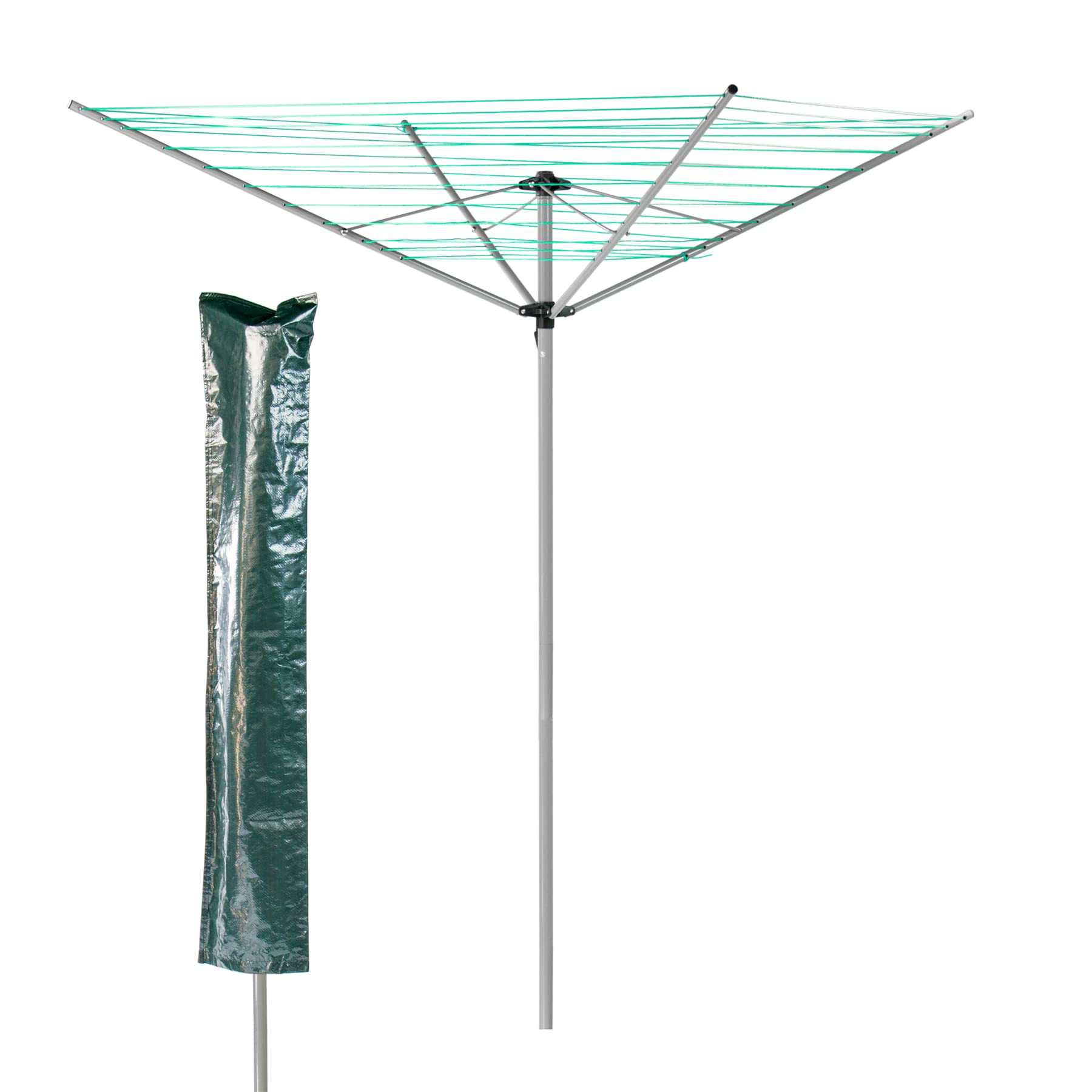 Kct (4 Arm – (50M) With Cover) Rotary Washing Clothes Line + Optional Covers