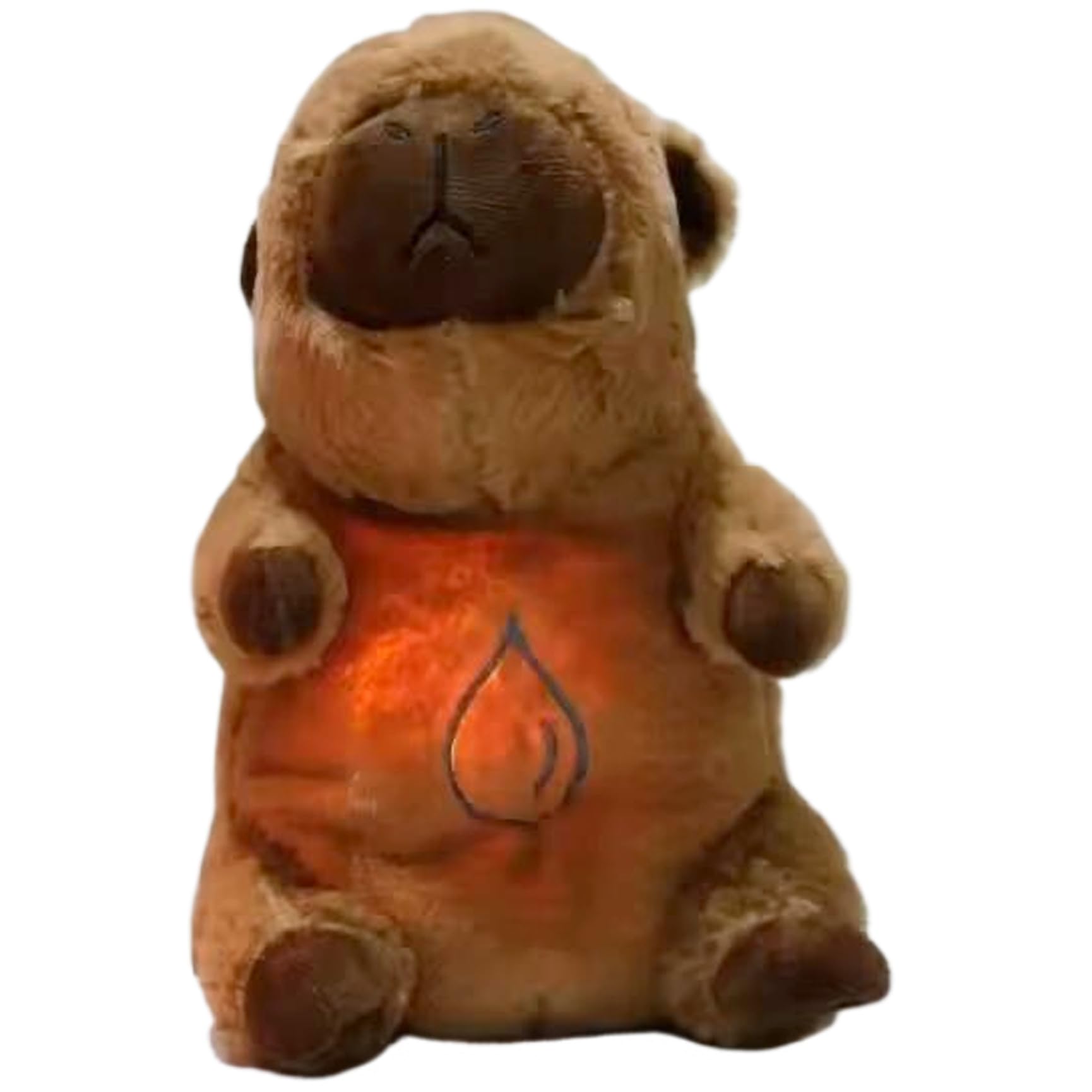 Faticenic Breathing Capybara Plush, 11.4inch Plush Capybara Sensory Soothing Stress Toys with Music Lights for Kids Anxiety Relief (Brown)
