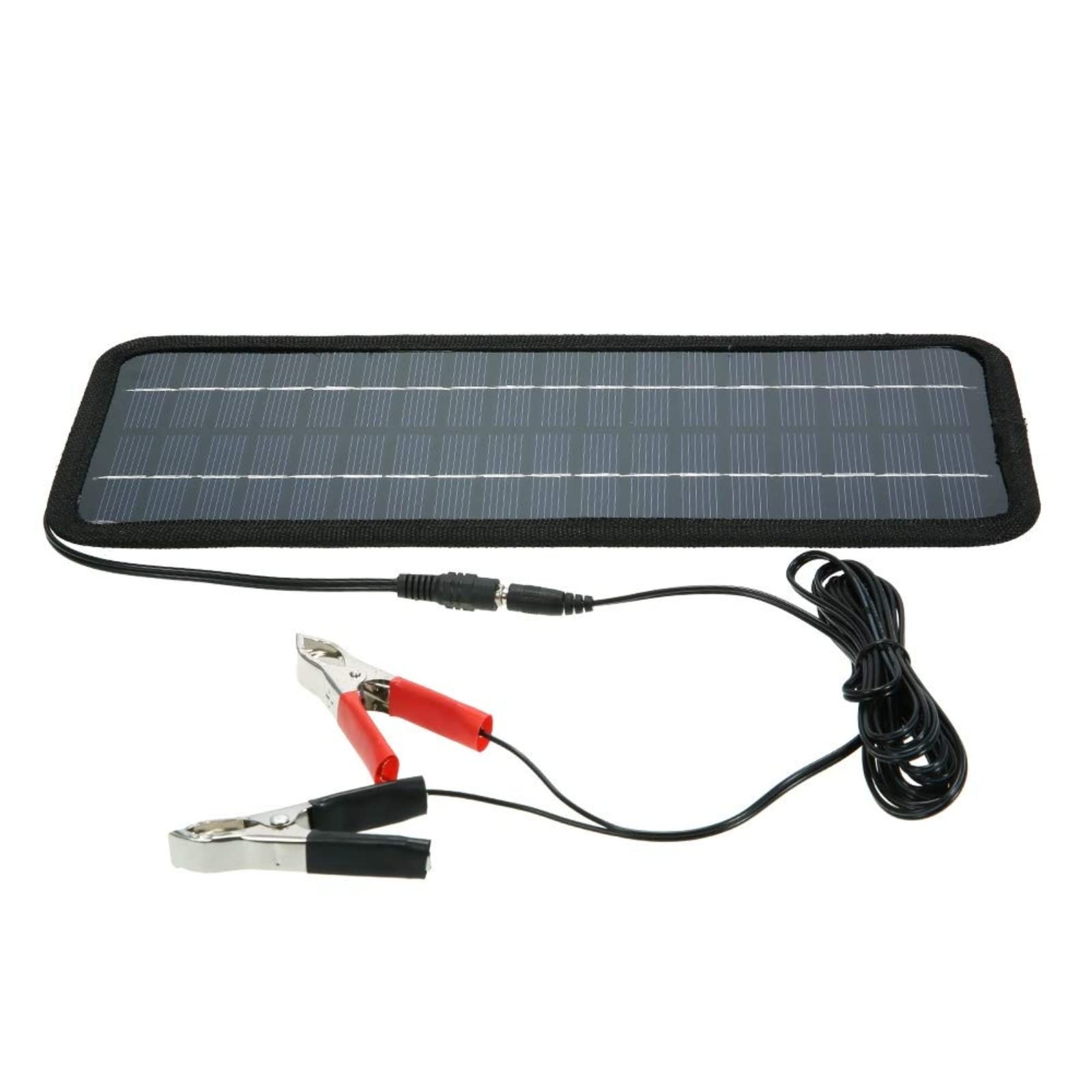 Cargador Solar portátil de 12 V y 4,5 W para batería de Coche, con Enchufe para Encendedor de Cigarrillos y Pinza de cocodrilo para Coche, Barco, Motocicleta.