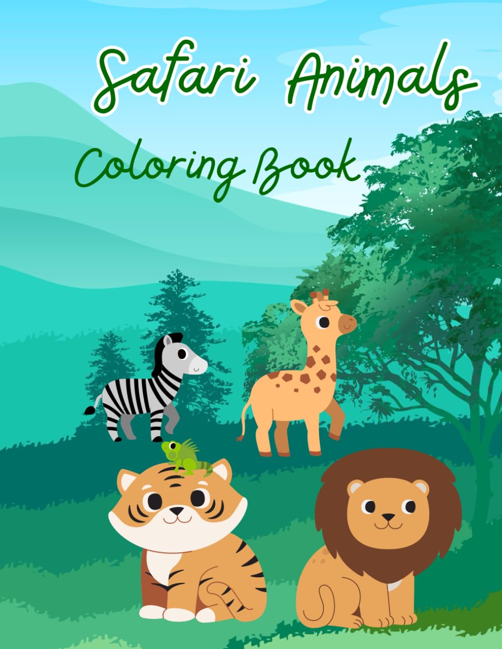 Safari Animals Coloring Book: A Children's Coloring Book