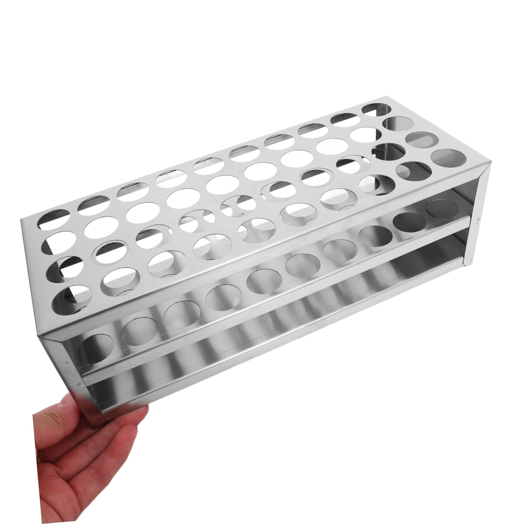 Mobestech 3piezas Soporte De Tubos De Ensayo De Inoxidable De Organizador Portátil Para Laboratorio Compatible Tubos Para Mejorar La Eficiencia Experimentos