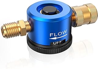 Aikyciu HVAC Nitrogen Regulator, Nitrogen Purge Regulator Tool with Quick-Adjust Valve for Brazing & Purging, 1/4" Hose Fittings (Blue)