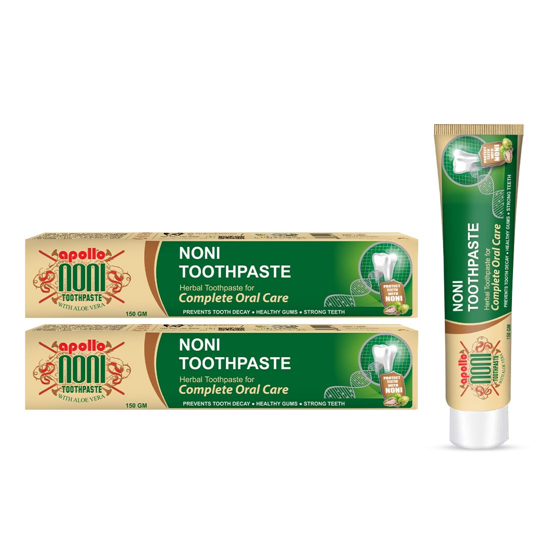 Apollo Noni Toothpaste | Best Natural and Herbal Toothpaste 300gm (150gm*2) (B0BHZN4GBY) Amazon Price History, Amazon Price Tracker