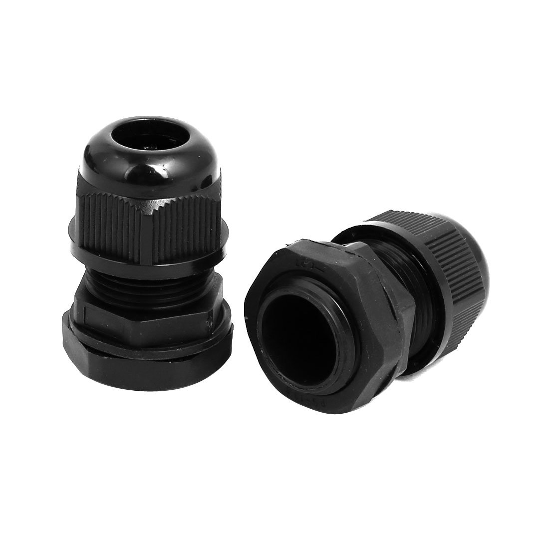 Aexit PG13.5 3.5mm-5.2mm Transmission Range Nylon 2 Holes Adjustable Cables Gland 5pcs