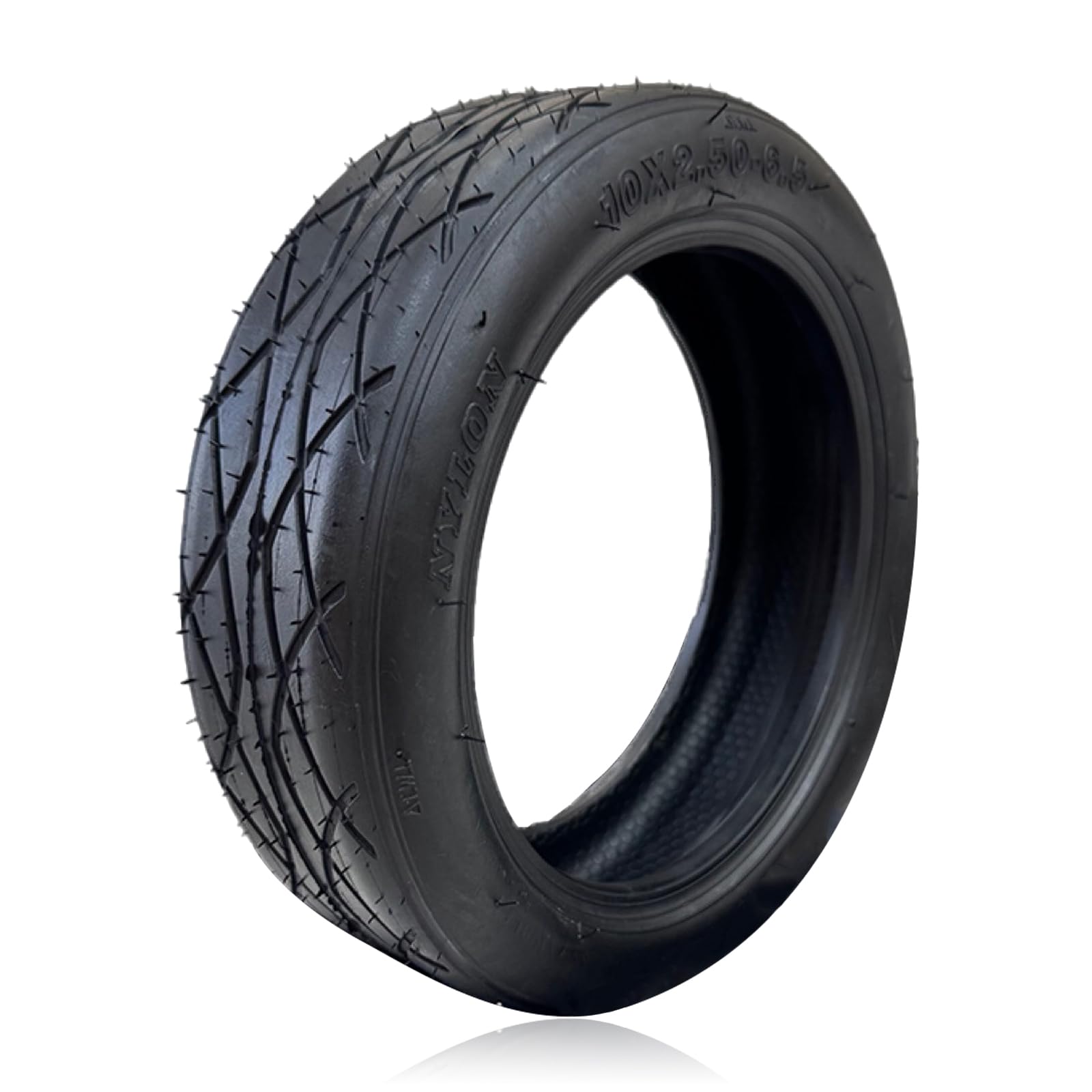 Electric Scooter Tires,10x2.50-6.5 Off-road Tubeless Scooter Tire with Anti-Slip Teeth,Wear-Resistant Thickened Balance Scooters Wheels,10Inch Rubber Shockproof Tubeless Tyre Replace for Scooters Tire