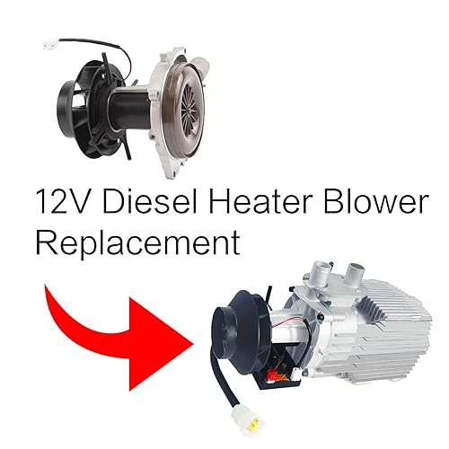Miniatura 2 de Motor de ventilador de calentador diesel Motor de ventilador de aire de combustión de 12 V Reemplazo para 5KW 8KW Asamblea de calentador de aire de