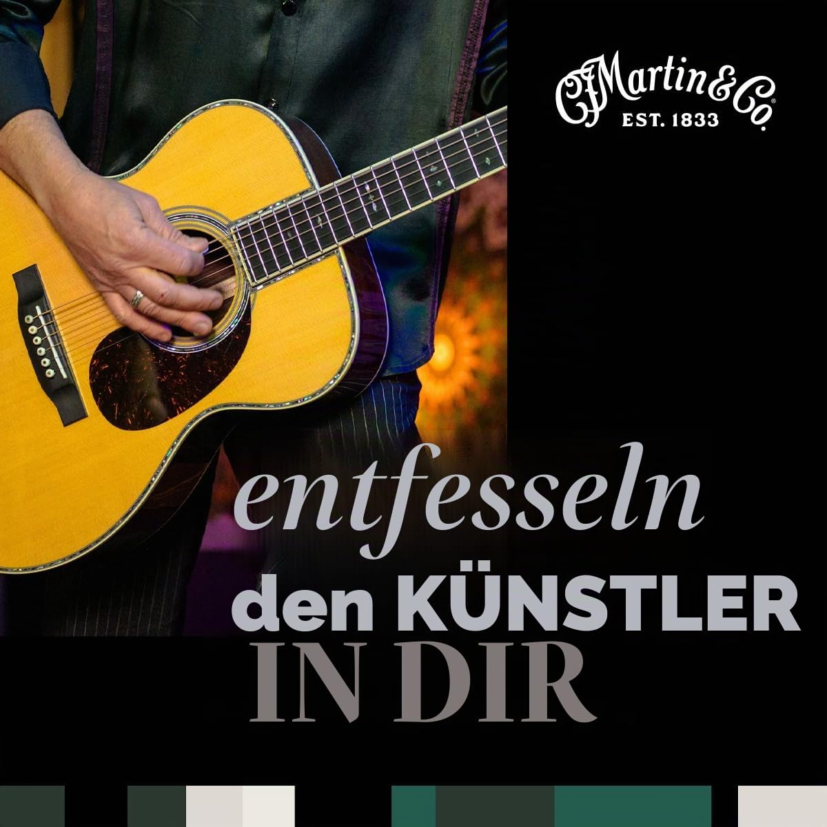 C.F. Martin 18A0065 Gitarrengurt aus Leder, 5,4 cm, Braun
