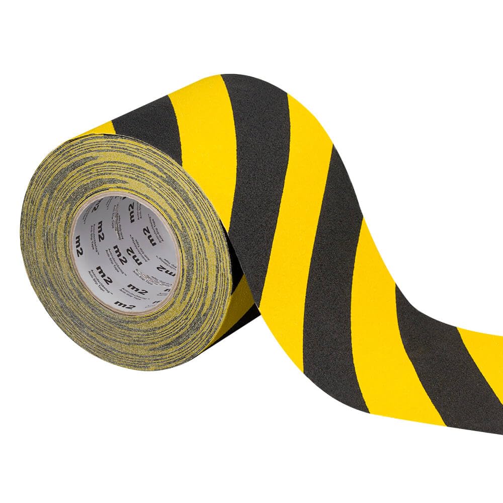 Antirutschbelag, für strukturierte Flächen, schwarz/gelb, 15 cm, 18,30 m/Rolle aus Antirutsch, Art.-Nr. 70406 | Antirutschbelag | Antirutsch Treppe | Antirutschstreifen