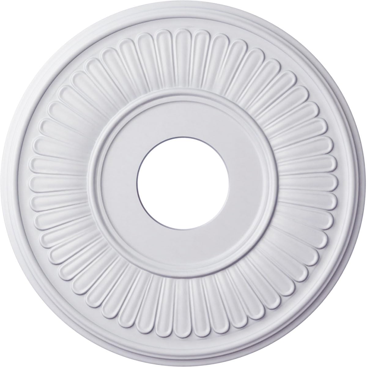 Ekena Millwork CM15BE Berkshire Ceiling Medallion, 15 3/4"OD x 3 7/8"ID x 3/4"P (Fits Canopies up to 7"), Factory Primed