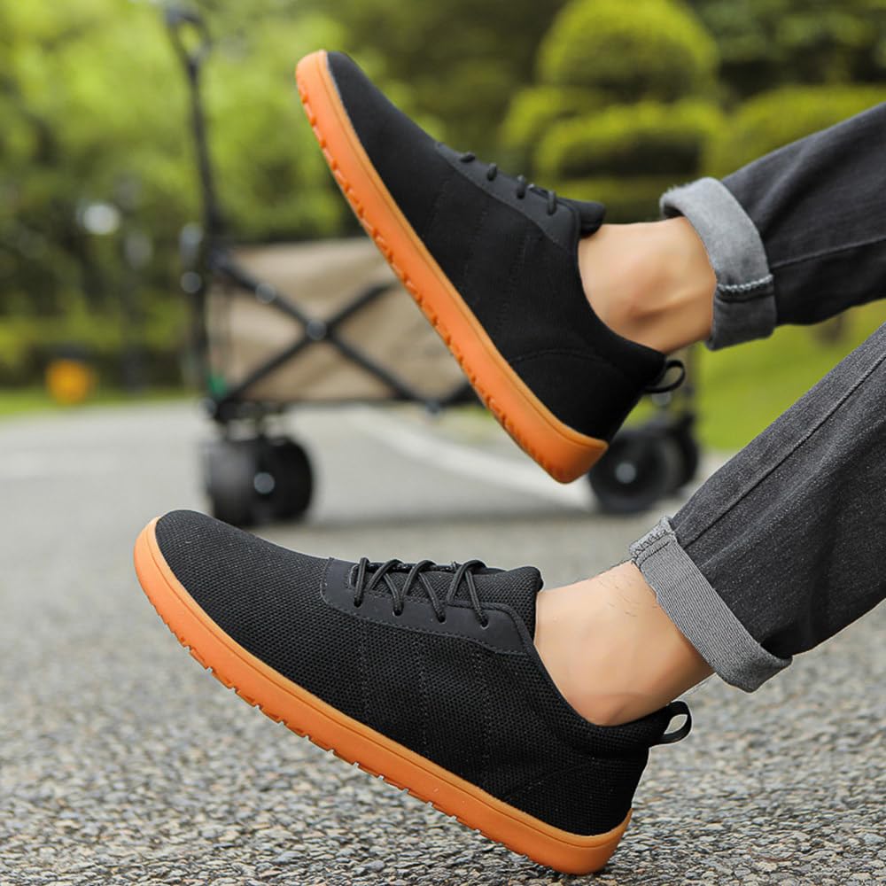 Zapatillas Barefoot Hombre Verano Transpirables Minimalistas Barefoot Hombre Casual 37-48 EU Zapatillas de Trail Running Pies Anchos Ligeras Calzado Zapatos para Montaña