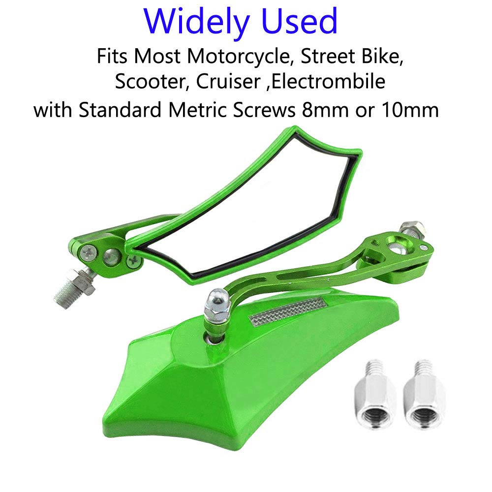 Specchietti Retrovisori Moto Universali - Design Cranio, Regolabili, Filettatura 8mm/10mm