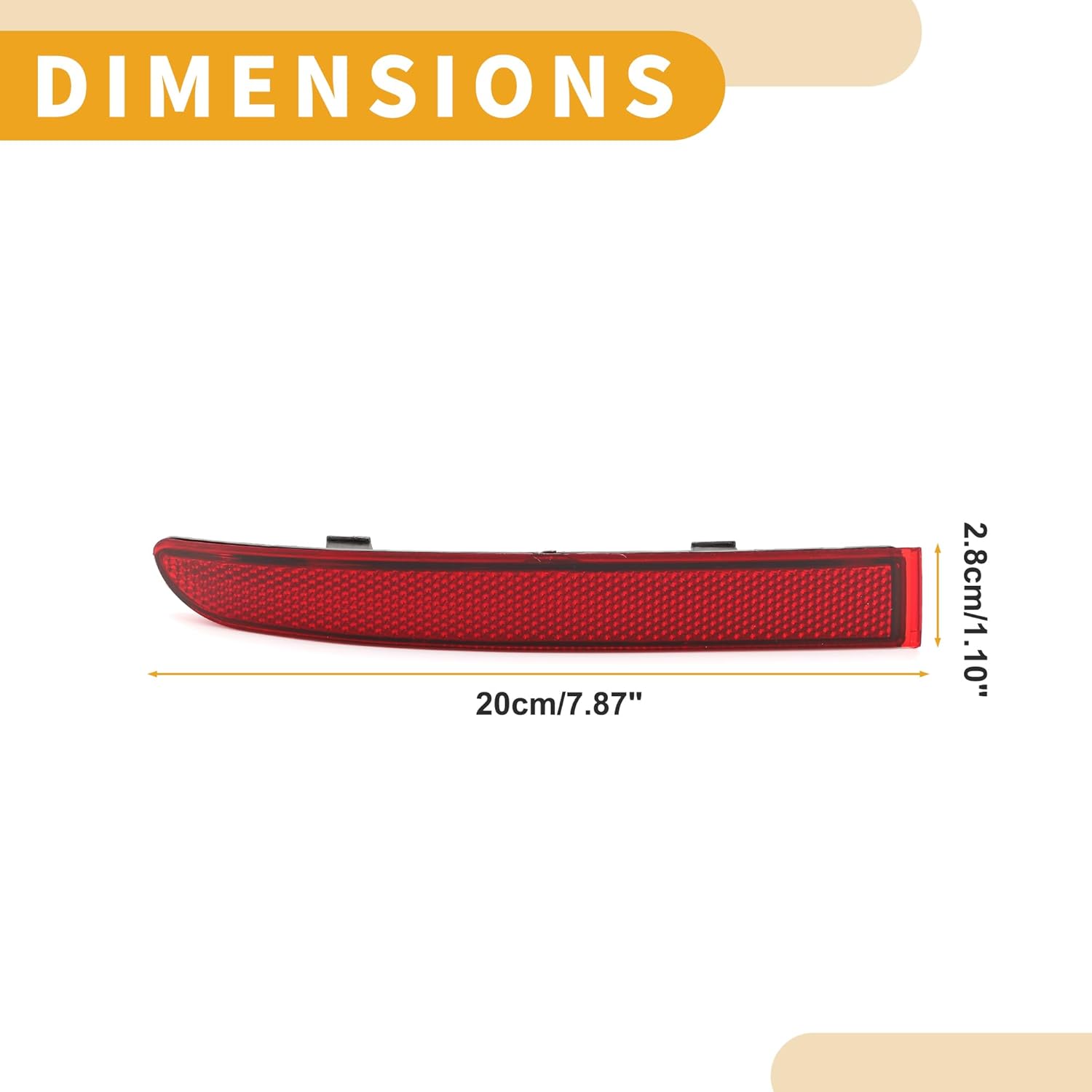 Bumper Reflector No.A9108204800/A9108204900 - Rear Bumper Reflector Side Marker - for Mercedes-Benz Sprinter 1500 2500 3500 2019-2022 Red - 1 Pair