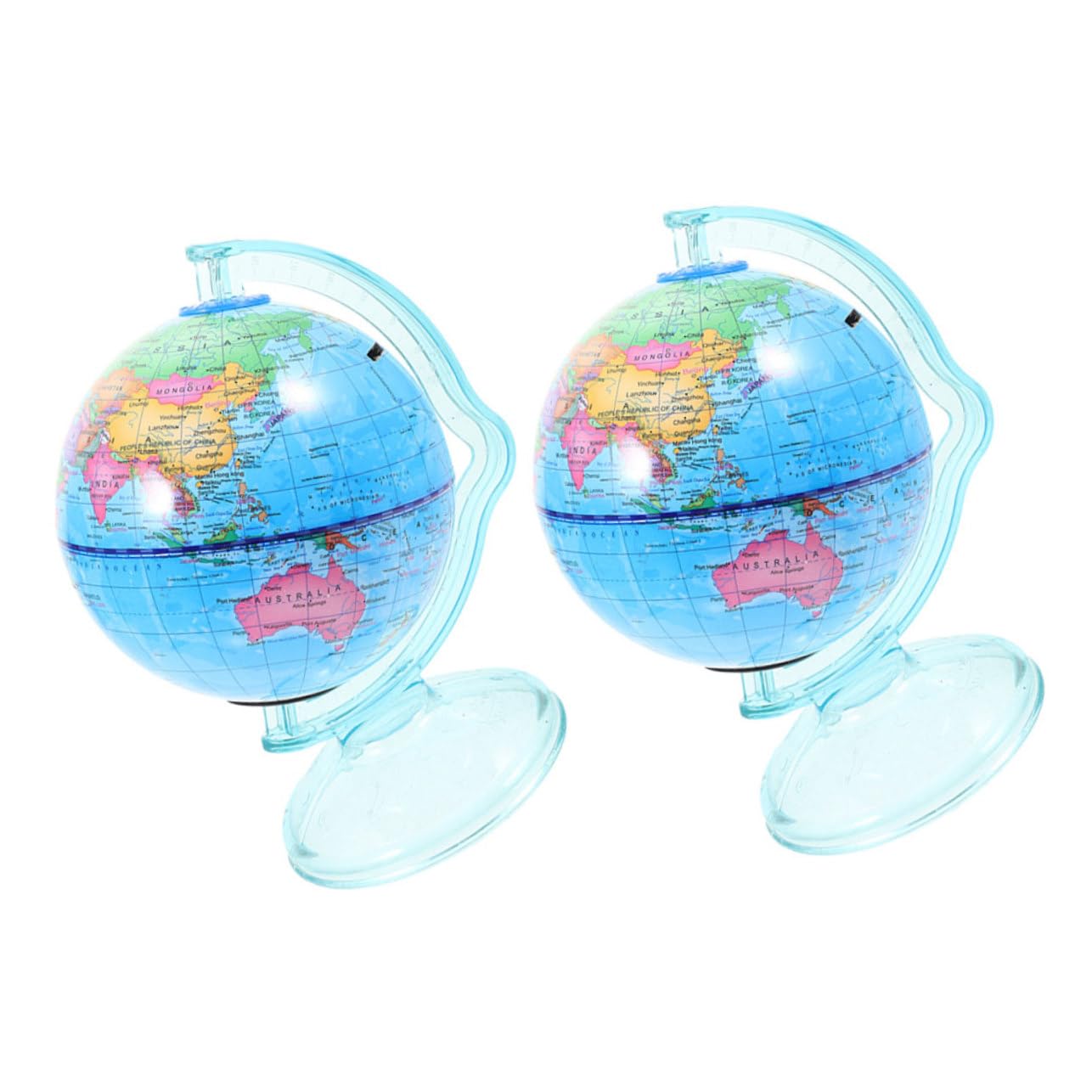 2 Salvadanaio Moderno Educativo e Decorativo per Scrivania Piggy Bank Forma Globo per Insegnamento e Accessorio da Scrivania per Design Elegante e Multifunzionale